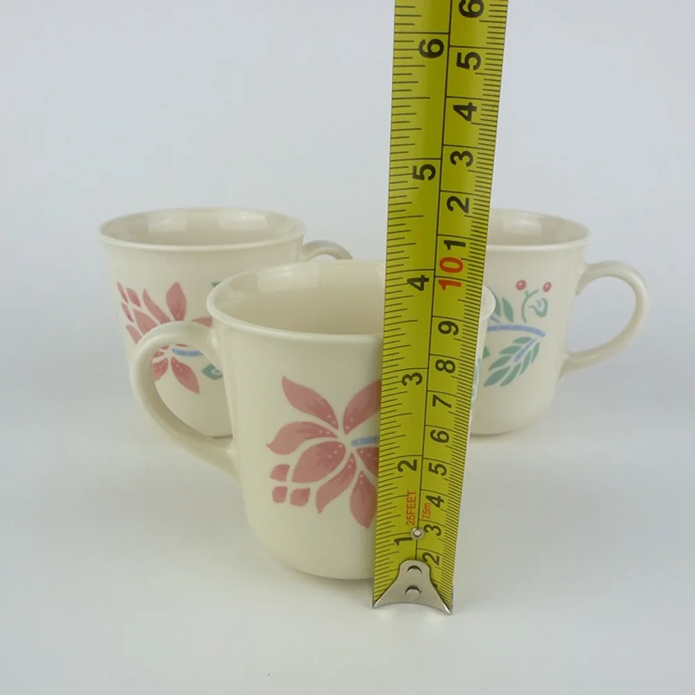 Set of‎ 3 Vintage Corelle Barbados Pattern Cups
